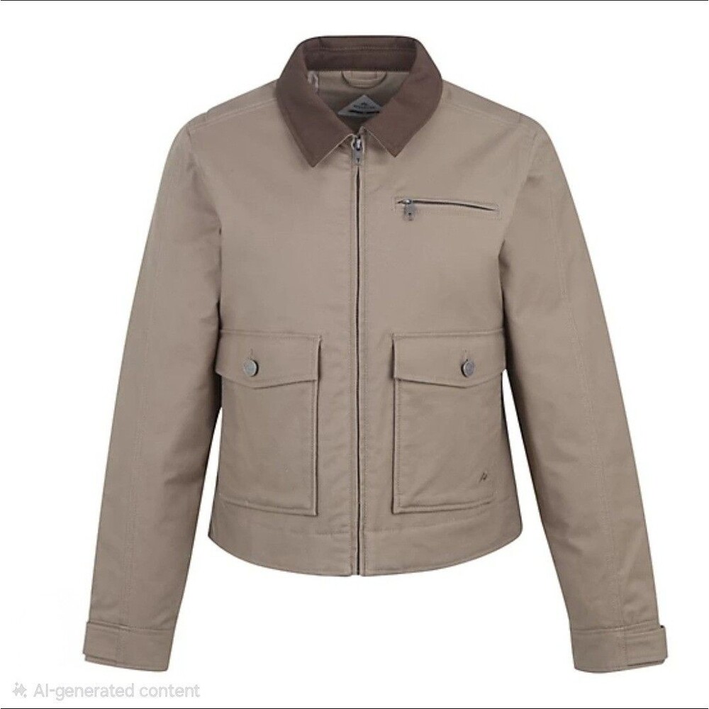 Ridgecut Insulated Work Jacket Women Brown Utility Duck Canvas Coat Size Medium